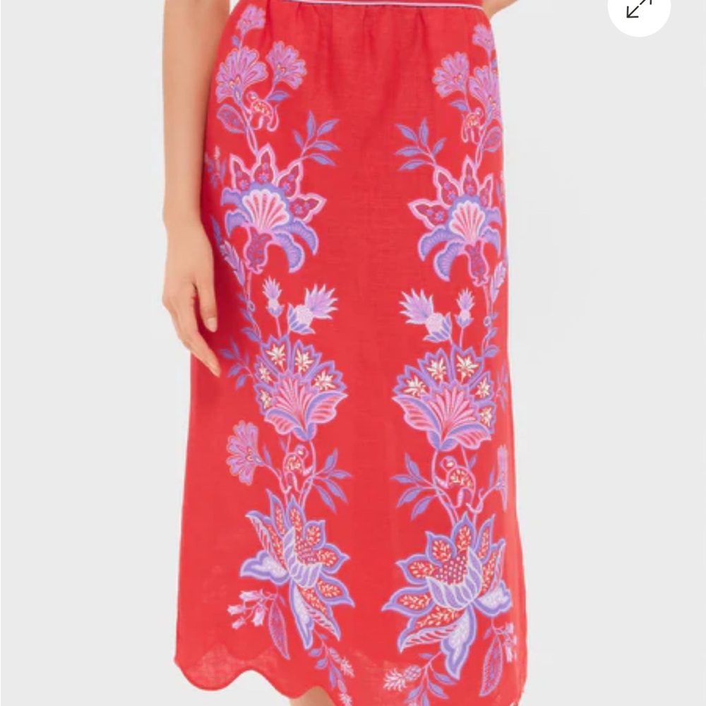 FARM Rio Vibrant Red Maxi Skirt